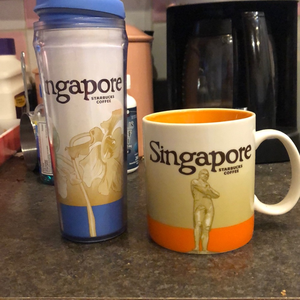 Singapore Starbucks mug and travel mug from my collection